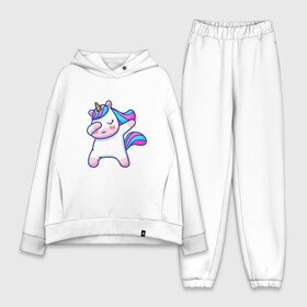 Женский костюм хлопок Oversize с принтом Cute unicorn в Екатеринбурге,  |  | даб | детский единорог | единорог | единорог арт | единорог вектор | единорог даб | радужный единорог | розовый единорог