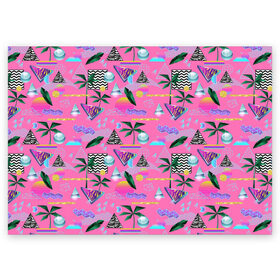 Поздравительная открытка с принтом Vaporwave art в Екатеринбурге, 100% бумага | плотность бумаги 280 г/м2, матовая, на обратной стороне линовка и место для марки
 | абстракция | арт | вапорвейв | геометрия | ретро | рисунок | текстура | узор | хипстер