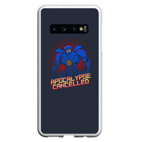 Чехол для Samsung Galaxy S10 с принтом Apocalypse Cancelled в Екатеринбурге, Силикон | Область печати: задняя сторона чехла, без боковых панелей | Тематика изображения на принте: dark | drift | interface | kaiju | neural | pacific | rim | zone | дрифт | егер | егерь | зона | интерфейс | каидзю | кайдзю | нейронный | рубеж | темная | тихоокеанский