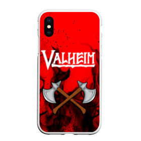 Чехол для iPhone XS Max матовый с принтом VALHEIM в Екатеринбурге, Силикон | Область печати: задняя сторона чехла, без боковых панелей | Тематика изображения на принте: coffee stain | valheim | vikings | вальхайм | вальхеим | вальхейм. | викинги | выживание | гарпун бездны | мечи