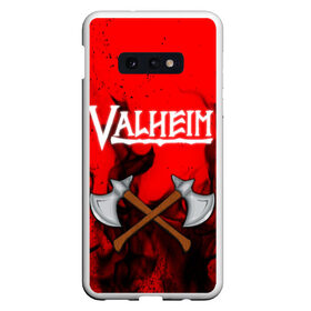 Чехол для Samsung S10E с принтом VALHEIM в Екатеринбурге, Силикон | Область печати: задняя сторона чехла, без боковых панелей | coffee stain | valheim | vikings | вальхайм | вальхеим | вальхейм. | викинги | выживание | гарпун бездны | мечи