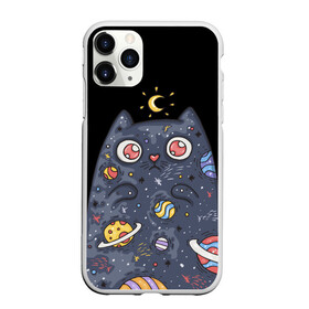 Чехол для iPhone 11 Pro матовый с принтом КОСМИЧЕСКИЙ КОТ в Екатеринбурге, Силикон |  | Тематика изображения на принте: артемис | астероиды | вселенная | галактика | диана | звезды | кометы | космос | кот | котенок | котик | луна | месяц | ночь | планеты | сейлор мун | туманность | черная кошка