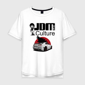 Мужская футболка хлопок Oversize с принтом jdm в Екатеринбурге, 100% хлопок | свободный крой, круглый ворот, “спинка” длиннее передней части | car | culture | godzilla | jdm | skyline | японская культура | японские автомобили