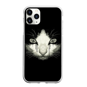 Чехол для iPhone 11 Pro матовый с принтом ПЛАЧУЩИЙ КОТ в Екатеринбурге, Силикон |  | animals | cat | cry | dark | face | pussy | глаза | грусть | домашние | животные | звери | кот | кошка | мордочка | мрак | плач | пушистый | слезы | черный