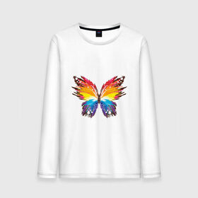 Мужской лонгслив хлопок с принтом бабочка краской в Екатеринбурге, 100% хлопок |  | бабочка | беспозвоночные | брызги | градиент | краска | красочная | крылья | лето | мотыльки и бабочки | насекомое | насекомые | радуга | ярко
