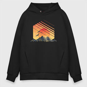 Мужское худи Oversize хлопок с принтом Mountain Galaxy Sunset в Екатеринбурге, френч-терри — 70% хлопок, 30% полиэстер. Мягкий теплый начес внутри —100% хлопок | боковые карманы, эластичные манжеты и нижняя кромка, капюшон на магнитной кнопке | Тематика изображения на принте: abstract | art | geometric | geometry | landscape | minimalism | sky | space | sun | абстракция | арт | векторный рисунок | восход | галактика | геометрия | гора | горный пейзаж | горы | закат | картина | космос | минимализм | небо