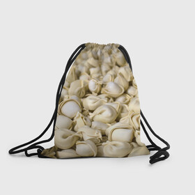Рюкзак-мешок 3D с принтом Пельмени в Екатеринбурге, 100% полиэстер | плотность ткани — 200 г/м2, размер — 35 х 45 см; лямки — толстые шнурки, застежка на шнуровке, без карманов и подкладки | вареники | обои пельмени | пельмендосы | пельмени | пельмень | пельмешки