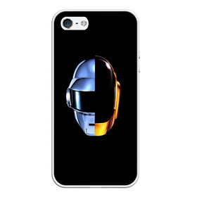 Чехол для iPhone 5/5S матовый с принтом Daft Punk в Екатеринбурге, Силикон | Область печати: задняя сторона чехла, без боковых панелей | ги мануэль де омем кристо | ню диско | синти поп | техно | тома бангальтер | фанк | французский хаус | электроник рок