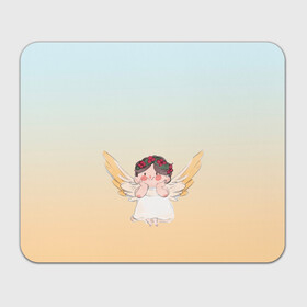 Коврик для мышки прямоугольный с принтом акварельный ангелок в Екатеринбурге, натуральный каучук | размер 230 х 185 мм; запечатка лицевой стороны | Тематика изображения на принте: акварель | ангел | ангелок | ангелочек | крылья | купидон | милашка | персонаж | рисунок | чиби