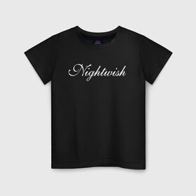 Детская футболка хлопок с принтом Nightwish Logo / Найтвиш (Z) в Екатеринбурге, 100% хлопок | круглый вырез горловины, полуприлегающий силуэт, длина до линии бедер | music | night wish | nightwish | nuclear blast | rock | spinefarm | лого | музыка | найт виш | найтвиш | рок | симфоник метал | тарья турунен | флор янсен