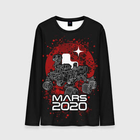 Мужской лонгслив 3D с принтом МАРС 2020, Perseverance в Екатеринбурге, 100% полиэстер | длинные рукава, круглый вырез горловины, полуприлегающий силуэт | mars 2020 | nasa | perseverance | космос | марс | марс 2020 | марсоход | персеверенс