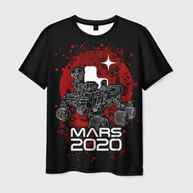 Мужская футболка 3D с принтом МАРС 2020, Perseverance в Екатеринбурге, 100% полиэфир | прямой крой, круглый вырез горловины, длина до линии бедер | mars 2020 | nasa | perseverance | космос | марс | марс 2020 | марсоход | персеверенс