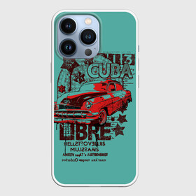 Чехол для iPhone 13 Pro с принтом CUBA CAR в Екатеринбурге,  |  | Тематика изображения на принте: america | car | chevrolet impala | chevrolet nova | cuba | dodge challenger | muscle car | retro | usa | vintage | автомобиль | америка | винтаж | додж челленджер | классика | корвет | куба | масл кар | машина | ретро | шевроле импала