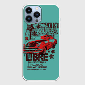 Чехол для iPhone 13 Pro Max с принтом CUBA CAR в Екатеринбурге,  |  | Тематика изображения на принте: america | car | chevrolet impala | chevrolet nova | cuba | dodge challenger | muscle car | retro | usa | vintage | автомобиль | америка | винтаж | додж челленджер | классика | корвет | куба | масл кар | машина | ретро | шевроле импала