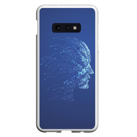 Чехол для Samsung S10E с принтом Digital face в Екатеринбурге, Силикон | Область печати: задняя сторона чехла, без боковых панелей | digital face | схема | цифровое лицо | цифровые технологии