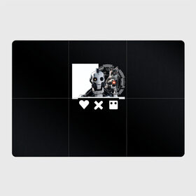 Магнитный плакат 3Х2 с принтом Андроид XBOT 4000 в Екатеринбурге, Полимерный материал с магнитным слоем | 6 деталей размером 9*9 см | андроид | белочерный | белый | знак | кот | котик | кошка | любовь | механизм | робот | роботы | черный