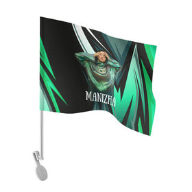 Флаг для автомобиля с принтом Манижа Manizha в Екатеринбурге, 100% полиэстер | Размер: 30*21 см | manizha | далеровна | душанбе | евровидение | евровидение 2021 | манижа | певица | таджикистан | хамраева