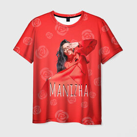 Мужская футболка 3D с принтом Манижа Manizha в Екатеринбурге, 100% полиэфир | прямой крой, круглый вырез горловины, длина до линии бедер | Тематика изображения на принте: manizha | далеровна | душанбе | евровидение | евровидение 2021 | манижа | певица | таджикистан | хамраева