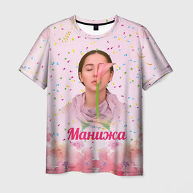 Мужская футболка 3D с принтом Манижа Manizha в Екатеринбурге, 100% полиэфир | прямой крой, круглый вырез горловины, длина до линии бедер | manizha | далеровна | душанбе | евровидение | евровидение 2021 | манижа | певица | таджикистан | хамраева
