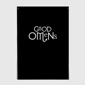 Постер с принтом GOOD OMENS БЛАГИЕ ЗНАМЕНИЯ (КРЫЛЬЯ) в Екатеринбурге, 100% бумага
 | бумага, плотность 150 мг. Матовая, но за счет высокого коэффициента гладкости имеет небольшой блеск и дает на свету блики, но в отличии от глянцевой бумаги не покрыта лаком | good | omens | sheen | tennant | азирафель | ангел | благие знамения | емон | кроули | крылья | падший | теннант | шин