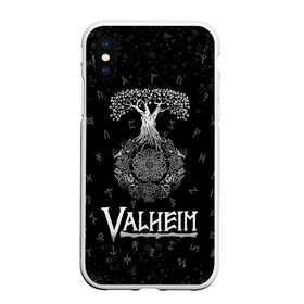 Чехол для iPhone XS Max матовый с принтом Valheim Руны Иггдрасиль в Екатеринбурге, Силикон | Область печати: задняя сторона чехла, без боковых панелей | valheim | вальхейм | дерево | иггдрасиль | игдрасиль | игра | икдросиль | логотип игры | мировое древо | много рун | паттерн | руна | руны