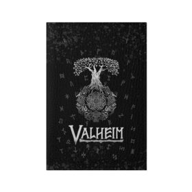 Обложка для паспорта матовая кожа с принтом Valheim Руны Иггдрасиль в Екатеринбурге, натуральная матовая кожа | размер 19,3 х 13,7 см; прозрачные пластиковые крепления | valheim | вальхейм | дерево | иггдрасиль | игдрасиль | игра | икдросиль | логотип игры | мировое древо | много рун | паттерн | руна | руны