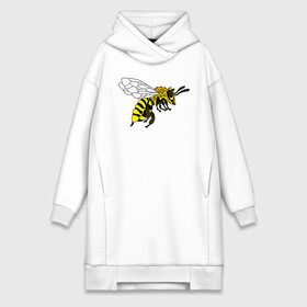 Платье-худи хлопок с принтом Пчела в Екатеринбурге,  |  | bee | honey | nature | spring | summer | wings | yellow | бабочки | весна | жало | животные | жук | звери | комар | крылья | лапки | лето | мед | муха | насекомое | оса | природа | пчела | пчелка | стрекоза | цветы | шершень |
