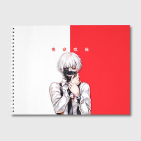 Альбом для рисования с принтом Токийский гуль Tokyo Ghoul в Екатеринбурге, 100% бумага
 | матовая бумага, плотность 200 мг. | anime | kaneki ken | tokyo ghoul | tokyo ghoul: re | аниме | анимэ | гули | джузо сузуя | канеки кен | кузен йошимура | наки | нишики нишио | ре | ренджи йомо | ризе камиширо | токийский гуль | тоука киришима | ута