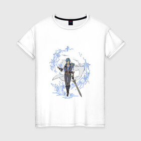 Женская футболка хлопок с принтом Кэйа в Екатеринбурге, 100% хлопок | прямой крой, круглый вырез горловины, длина до линии бедер, слегка спущенное плечо | арт | кейа | кэйа | лёд | милый парень | рисунок