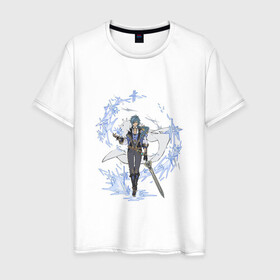 Мужская футболка хлопок с принтом Кэйа в Екатеринбурге, 100% хлопок | прямой крой, круглый вырез горловины, длина до линии бедер, слегка спущенное плечо. | Тематика изображения на принте: арт | кейа | кэйа | лёд | милый парень | рисунок