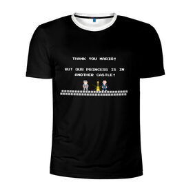 Мужская футболка 3D спортивная с принтом Марио Ёршик в Екатеринбурге, 100% полиэстер с улучшенными характеристиками | приталенный силуэт, круглая горловина, широкие плечи, сужается к линии бедра | 8bit | dendy | game over | sega | super mario | ёршик | игра | прикол | ретро | супер марио