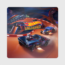 Магнит виниловый Квадрат с принтом Hot Wheels Unleashed в Екатеринбурге, полимерный материал с магнитным слоем | размер 9*9 см, закругленные углы | auto | avto | car | game | hot | hotweels | race | weels | wheels | авто | автоспорт | гонки | игра | игрушка | машина | модель | хот вилс