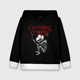 Детская толстовка 3D с принтом Cannibal Corpse | 1 в Екатеринбурге, 100% полиэстер | двухслойный капюшон со шнурком для регулировки, мягкие манжеты на рукавах и по низу толстовки, спереди карман-кенгуру с мягким внутренним слоем | band | cannibal corpse | metal | music | rock | атрибутика | группа | метал | музыка | рок