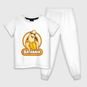 Детская пижама хлопок с принтом Банан в Екатеринбурге, 100% хлопок |  брюки и футболка прямого кроя, без карманов, на брюках мягкая резинка на поясе и по низу штанин
 | Тематика изображения на принте: banana | fruit | банан | желтый | фрукт