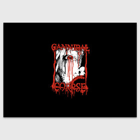 Поздравительная открытка с принтом Cannibal Corpse в Екатеринбурге, 100% бумага | плотность бумаги 280 г/м2, матовая, на обратной стороне линовка и место для марки
 | Тематика изображения на принте: cannibal corpse | kreator | punk rock | slayer | sodom | анархия | блэк метал | гаражный рок | гранж | дэт метал | металл | панк рок | рок музыка | рок н ролл | рокер | треш метал | труп каннибал | тяжелый рок | хард рок