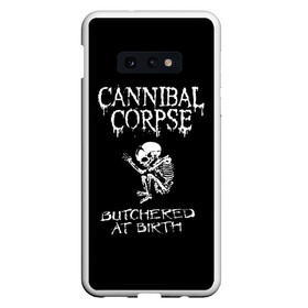 Чехол для Samsung S10E с принтом Cannibal Corpse в Екатеринбурге, Силикон | Область печати: задняя сторона чехла, без боковых панелей | cannibal corpse | kreator | punk rock | slayer | sodom | анархия | блэк метал | гаражный рок | гранж | дэт метал | металл | панк рок | рок музыка | рок н ролл | рокер | треш метал | труп каннибал | тяжелый рок | хард рок