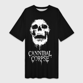 Платье-футболка 3D с принтом Сannibal Сorpse в Екатеринбурге,  |  | cannibal corpse | cannibal corpse lettering | cannibal corpse print | cannibal corpse rock band | death metal band | rock | белый череп | дэт метал группа | надпись cannibal corpse | принт cannibal corpse | рок | рок группа cannibal corpse | 