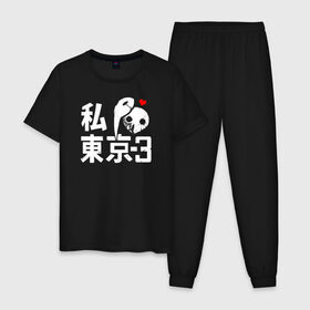 Мужская пижама хлопок с принтом Kakuja | Tokyo Ghoul в Екатеринбурге, 100% хлопок | брюки и футболка прямого кроя, без карманов, на брюках мягкая резинка на поясе и по низу штанин
 | anime | kaneki ken | tokyo ghoul | tokyo ghoul: re | аниме | анимэ | гули | джузо сузуя | канеки кен | кузен йошимура | наки | нишики нишио | ре | ренджи йомо | ризе камиширо | токийский гуль | тоука киришима | ута