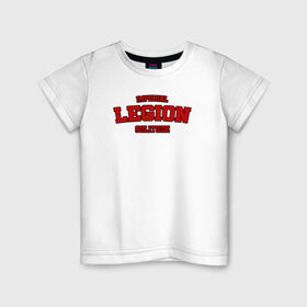 Детская футболка хлопок с принтом Imperial Legion - Skyrim в Екатеринбурге, 100% хлопок | круглый вырез горловины, полуприлегающий силуэт, длина до линии бедер | skyrim | solitude | tes | varsity | видеоигры | империя | легион | скайрим | солитьюд | тамриэль