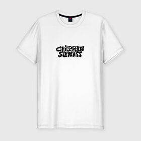 Мужская футболка хлопок Slim с принтом Children Slyness double в Екатеринбурге, 92% хлопок, 8% лайкра | приталенный силуэт, круглый вырез ворота, длина до линии бедра, короткий рукав | ambient | children slyness | drone | electronic | idm