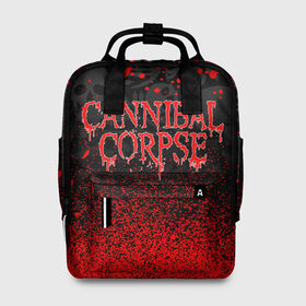 Женский рюкзак 3D с принтом CANNIBAL CORPSE в Екатеринбурге, 100% полиэстер | лямки с регулируемой длиной, сверху ручки, чтобы рюкзак нести как сумку. Основное отделение закрывается на молнию, как и внешний карман. Внутри два дополнительных кармана, один из которых закрывается на молнию. По бокам два дополнительных кармашка, куда поместится маленькая бутылочка
 | cannibal corpse | evisceration plague | hammer smashed face. | violence unimagined | дэт метал | музыка | рок | труп каннибала