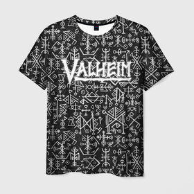 Мужская футболка 3D с принтом Valheim в Екатеринбурге, 100% полиэфир | прямой крой, круглый вырез горловины, длина до линии бедер | fantasy | mmo | valheim | valve | валхейм | вальхейм | викинги | выживалка | игра | королевская битва | ммо | ролевая игра | фэнтази