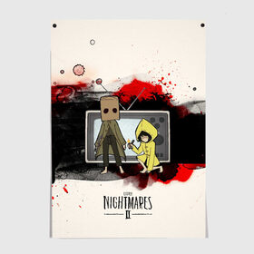 Постер с принтом Little Nightmares 2 в Екатеринбурге, 100% бумага
 | бумага, плотность 150 мг. Матовая, но за счет высокого коэффициента гладкости имеет небольшой блеск и дает на свету блики, но в отличии от глянцевой бумаги не покрыта лаком | manizha | далеровна | душанбе | евровидение | евровидение 2021 | манижа | певица | таджикистан | хамраева