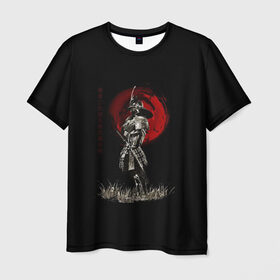 Мужская футболка 3D с принтом Самурай после битвы в Екатеринбурге, 100% полиэфир | прямой крой, круглый вырез горловины, длина до линии бедер | Тематика изображения на принте: боевые искусства | история | легендарные воины | минимализм | самурай