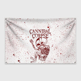 Флаг-баннер с принтом Cannibal Corpse в Екатеринбурге, 100% полиэстер | размер 67 х 109 см, плотность ткани — 95 г/м2; по краям флага есть четыре люверса для крепления | canibal corpse | cannibal corpse | death metal | группы | дэт метал | канибал корпс | метал | рок