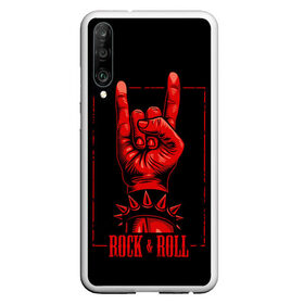 Чехол для Honor P30 с принтом Rock & Roll в Екатеринбурге, Силикон | Область печати: задняя сторона чехла, без боковых панелей | rock  roll | знак рок | рок | рок н ролл | рука