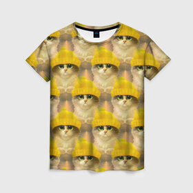 Женская футболка 3D с принтом Котята в Екатеринбурге, 100% полиэфир ( синтетическое хлопкоподобное полотно) | прямой крой, круглый вырез горловины, длина до линии бедер | глаза | кашак | космос | кот | кота | коте | котейка | котейки | котёнок | котик | котики | коты | котэ | котя | котяра | котята | котятки | кошак | кошка | кэт | лев | леопольд | матроскин | от | пума | рысь