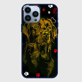 Чехол для iPhone 13 Pro Max с принтом Пёс в Екатеринбурге,  |  | альфа | амега | барсик | волк | волчонок | гаф | зверь | красивая | лабрадор | лайка | лапа | лапы | лис | омега | пёс | сказка | след | следы | собака | фильм | хаски | хуч | щенок