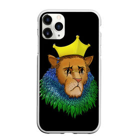 Чехол для iPhone 11 Pro Max матовый с принтом Lion_art в Екатеринбурге, Силикон |  | king | lion | корона | кошка | лев | перья | царь | царь зверей