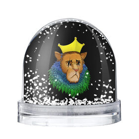 Снежный шар с принтом Lion_art в Екатеринбурге, Пластик | Изображение внутри шара печатается на глянцевой фотобумаге с двух сторон | king | lion | корона | кошка | лев | перья | царь | царь зверей